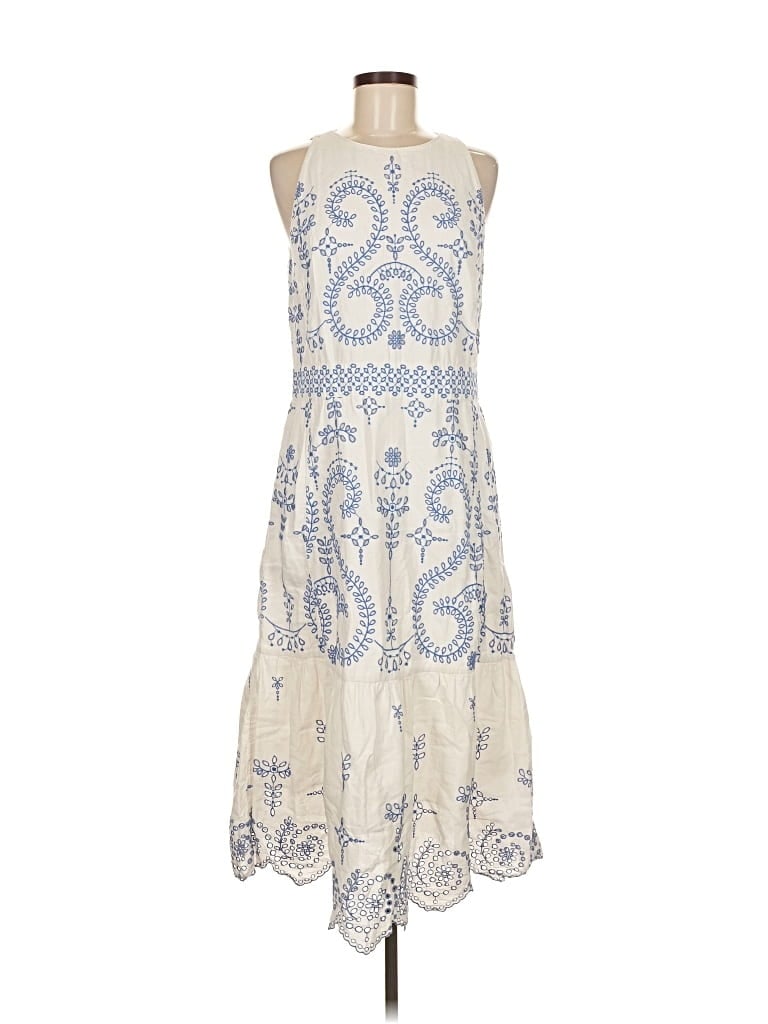 Pre-owned Tory Burch Casual Dress In White