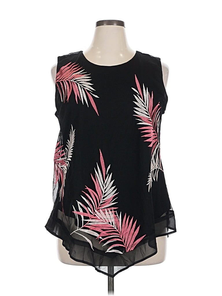 Pre-owned Alfani Sleeveless Blouse In Black