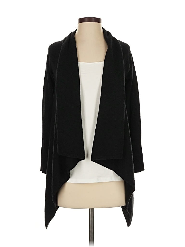 Pre-owned C By Bloomingdale's Cashmere Cardigan Sweater In Black