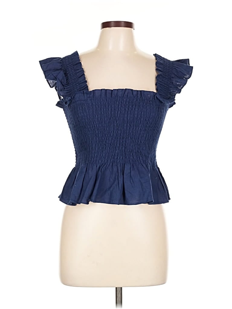 Pre-owned Hill House Sleeveless Blouse In Blue