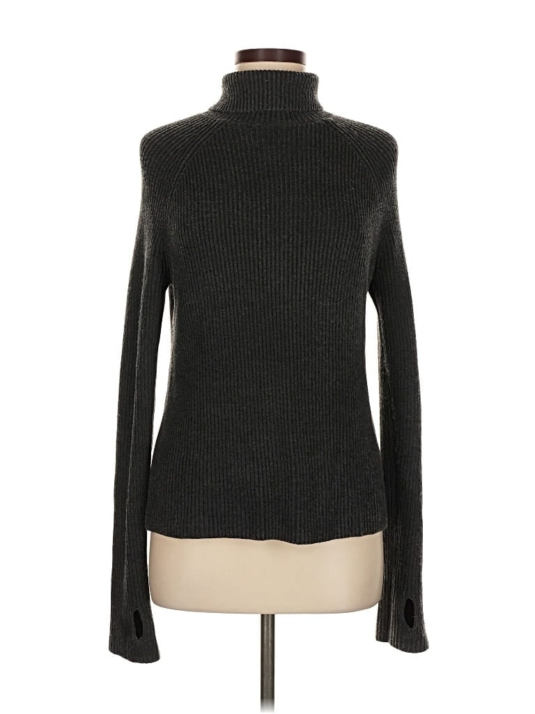 Pre-owned Unbranded Turtleneck Sweater In Black