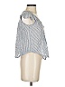 Pale Sky Stripes Blue Sleeveless Button-Down Shirt Size XS - photo 4