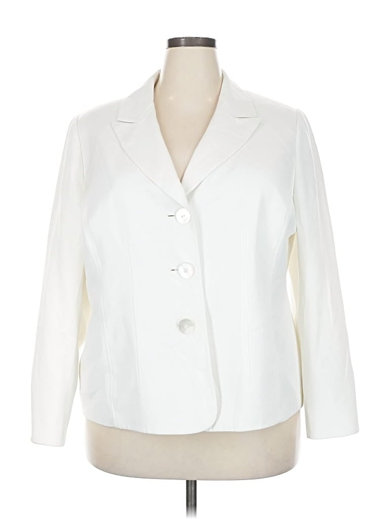 Pre-owned Le Suit Blazer Jacket In White