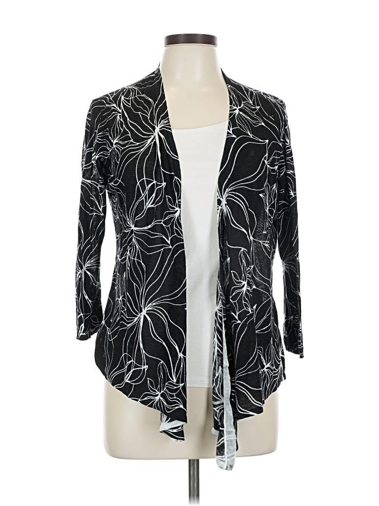 Pre-owned Chico's Cardigan Sweater In Black