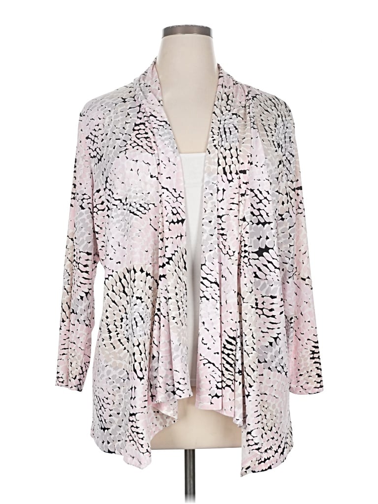 Pre-owned Kasper Cardigan Sweater In Pink