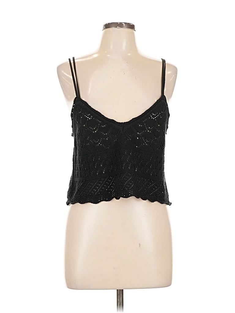 Pre-owned La Hearts Tank Top Black Halter Neckline Tops