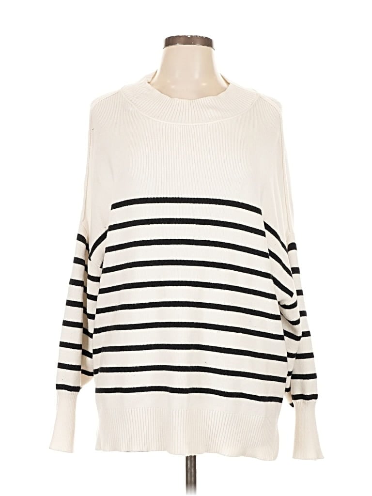 Pre-owned Zesica Pullover Sweater In White