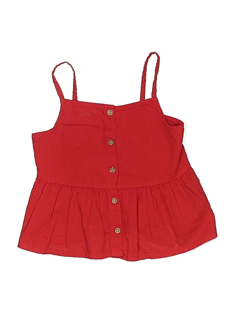 Pre-owned H&m Kids' Sleeveless Blouse In Red