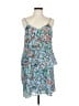 Devlin 100% Polyester Floral Blue Cocktail Dress Size L - photo 1