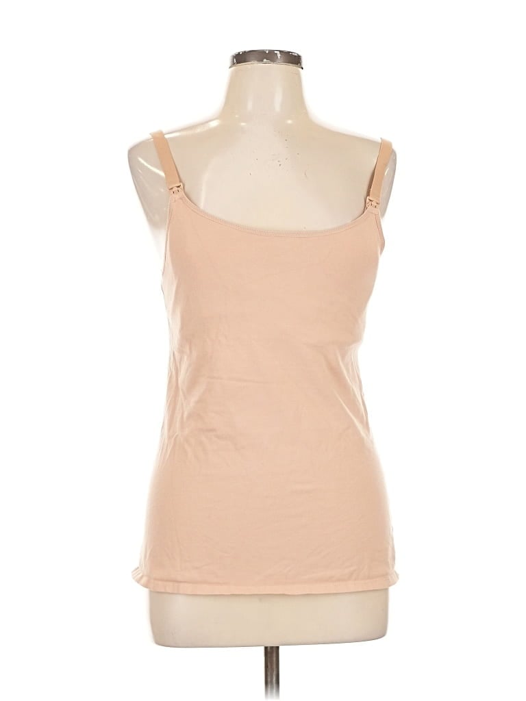 Pre-owned Auden Tank Top Tan Strapless Neckline Tops In Gold