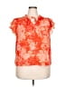1.State Orange Short Sleeve Blouse Size XXL - photo 1