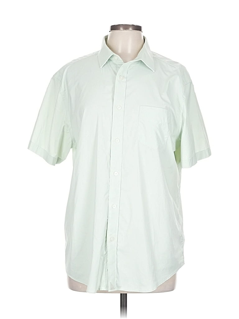 Pre-owned Untuckit Short Sleeve Button Down Shirt In Green