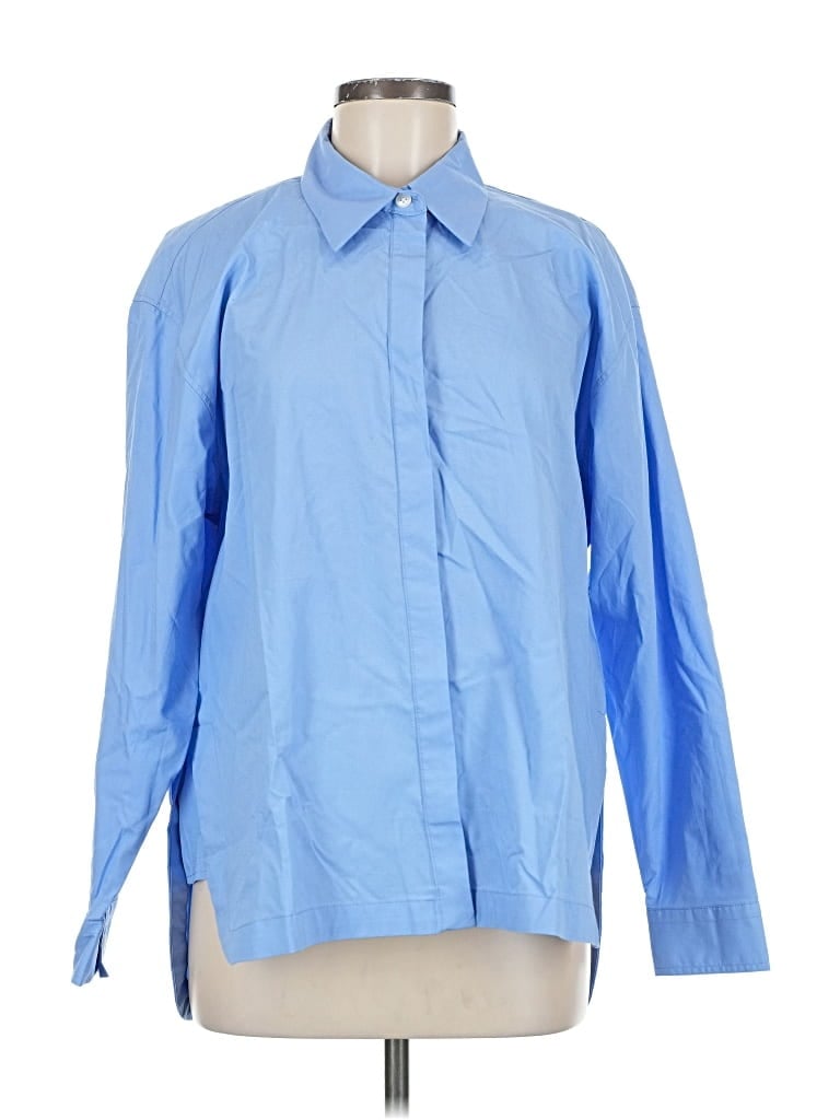 Banana Republic Factory Store Long Sleeve Blouse In Blue