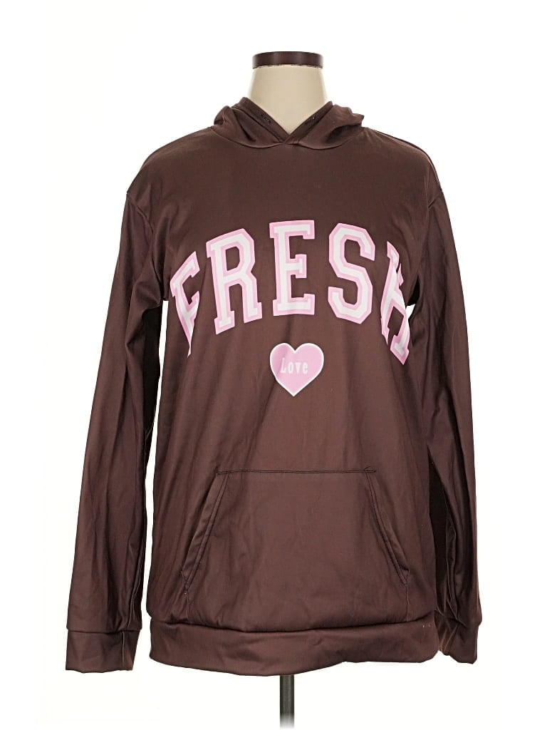 Pre-owned Unbranded Pullover Hoodie In Brown