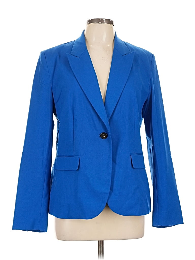 Pre-owned Zara Blazer Jacket In Blue