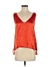 Foundrae 100% Viscose Orange Red Sleeveless Blouse Size 2 - photo 1