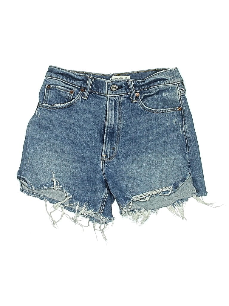Pre-owned Abercrombie & Fitch Denim Shorts In Blue