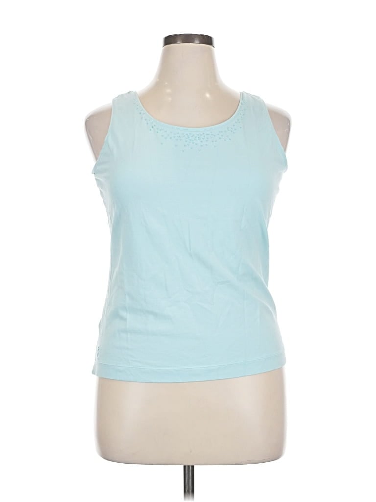 Pre-owned Tommy Bahama Sleeveless Top Teal Halter Neckline Tops In Blue