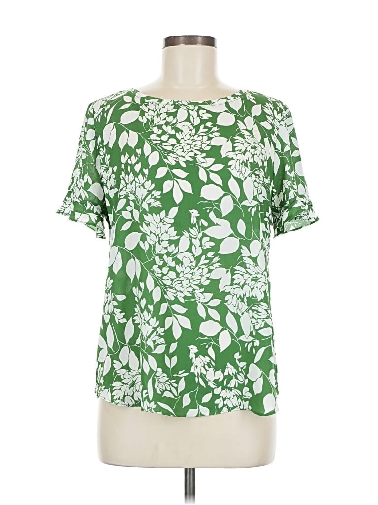 Pre-owned Ann Taylor Factory Short Sleeve T-shirt In Green