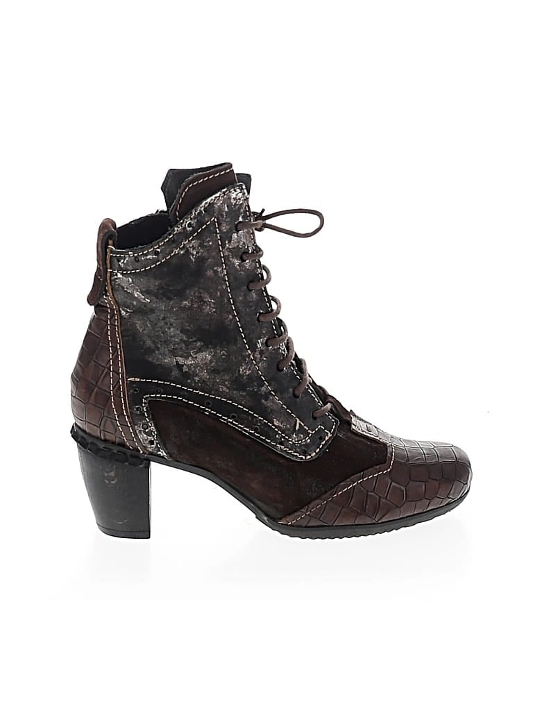 Pre-owned Assorted Brands Ankle Boots In Brown