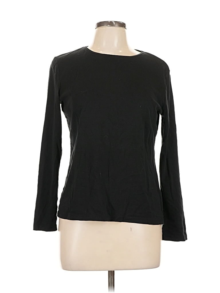 Pre-owned Talbots Long Sleeve T-shirt In Black