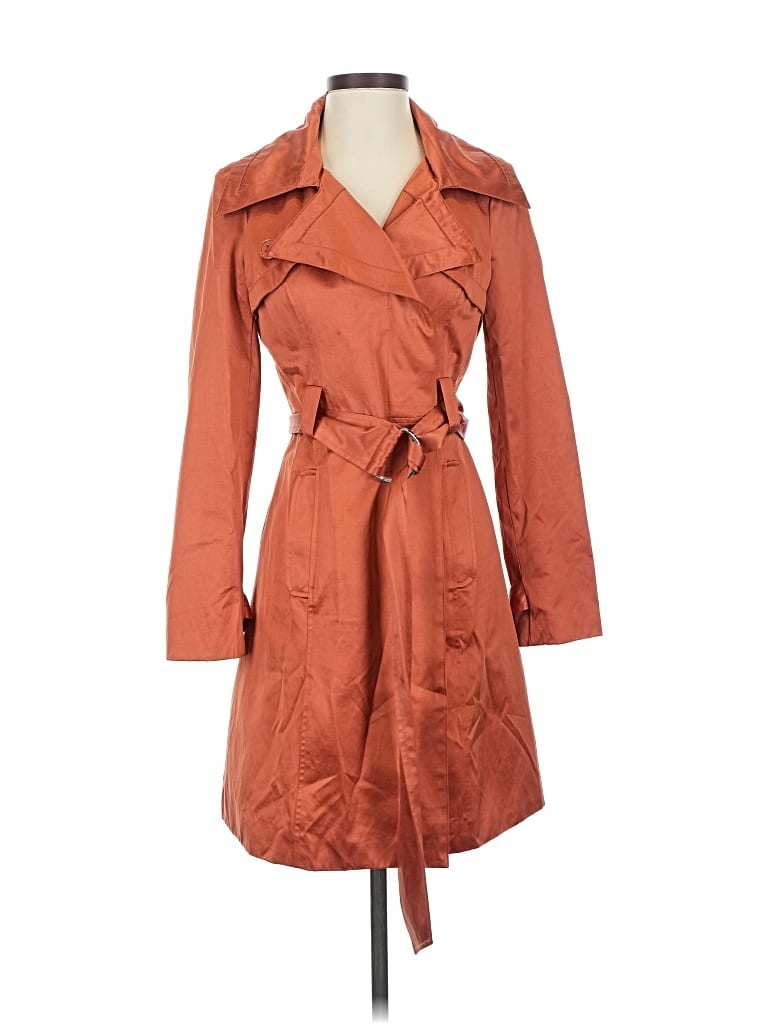 Pre-owned Bebe Trenchcoat In Orange