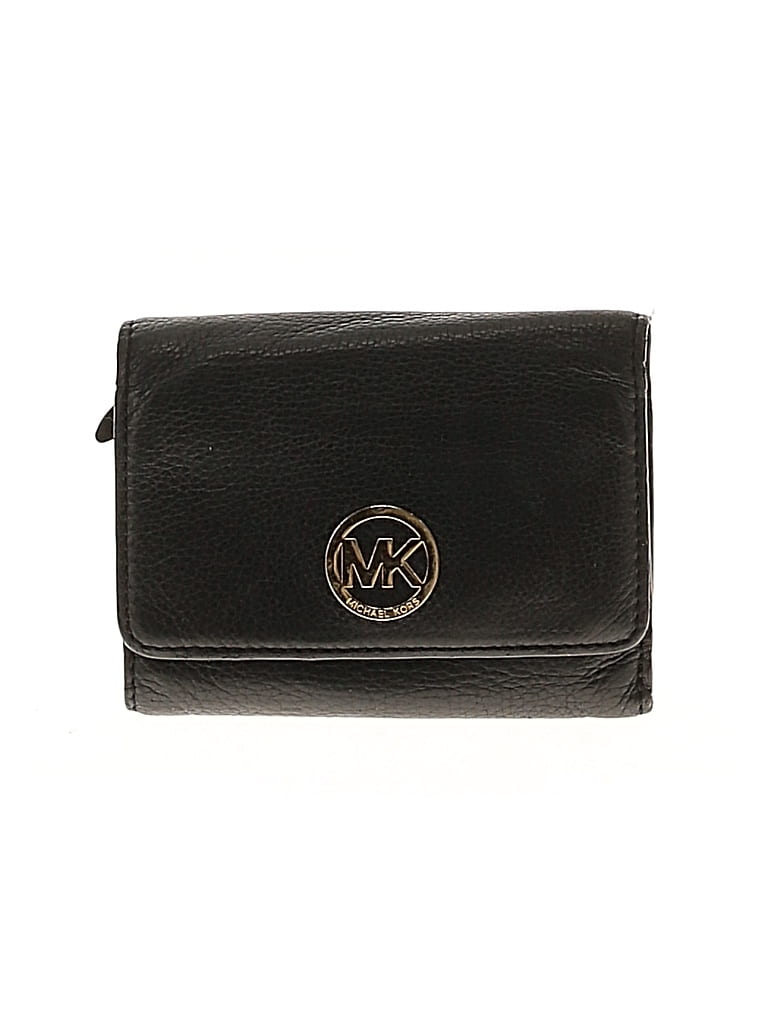 Pre-owned Michael Michael Kors Leather Wallet In Black