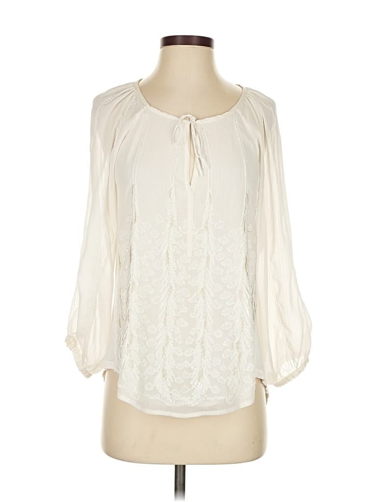 Pre-owned Tiny 3/4 Sleeve Blouse In White
