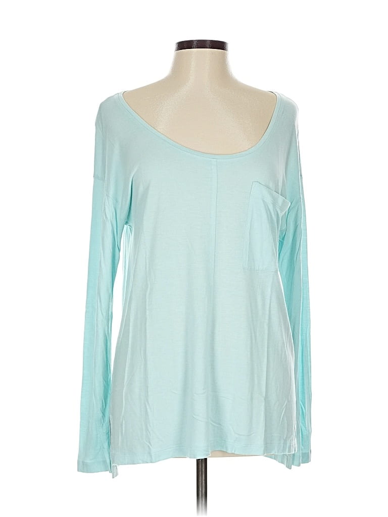 Pre-owned Banana Republic Long Sleeve T-shirt In Blue