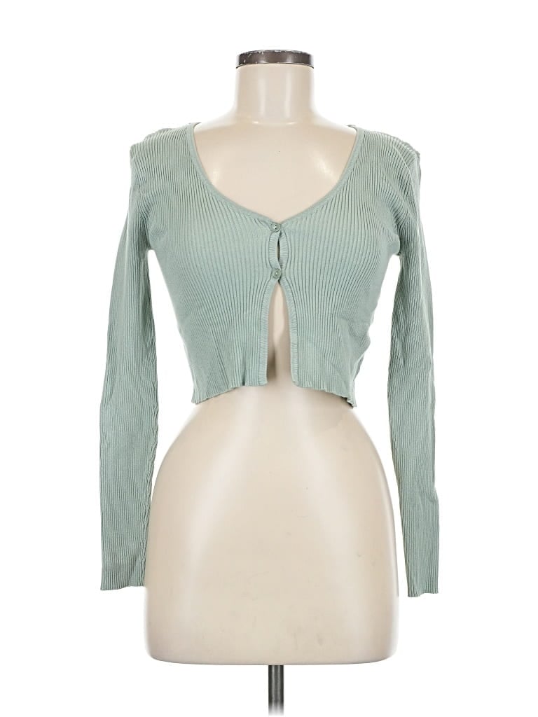 Pre-owned Iris Cardigan Sweater In Green