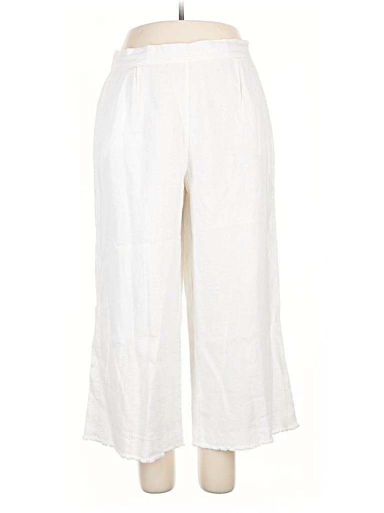 Pre-owned John Mark Linen Pants In White