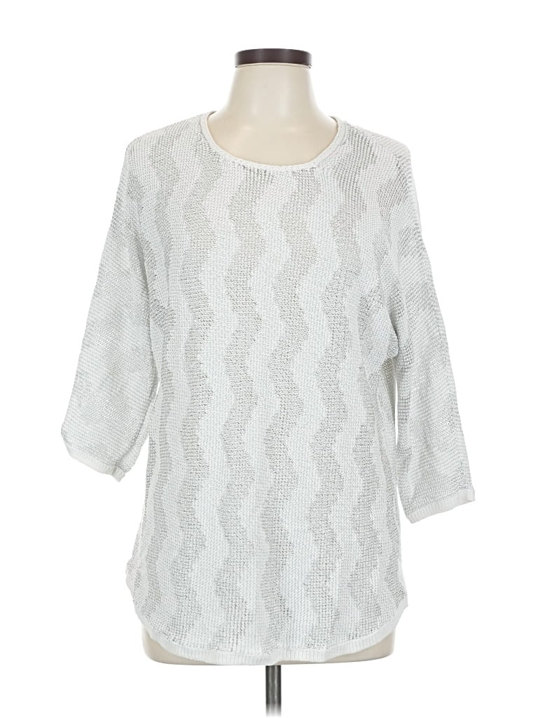 Pre-owned Chico's Pullover Sweater In Silver