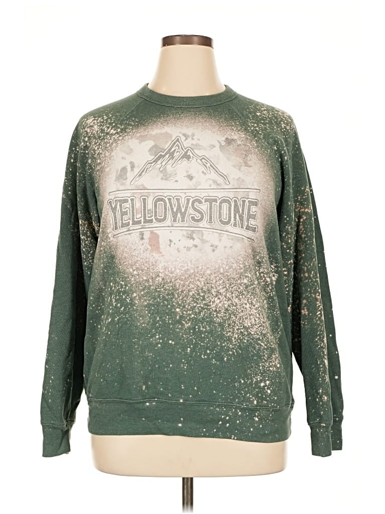 Pre-owned Bella+canvas Sweatshirt In Green