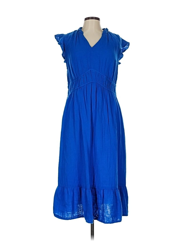 Pre-owned Time And Tru Casual Dress In Blue