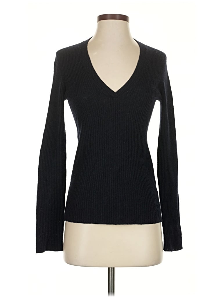 Pre-owned Vince Cashmere Pullover Sweater In Black