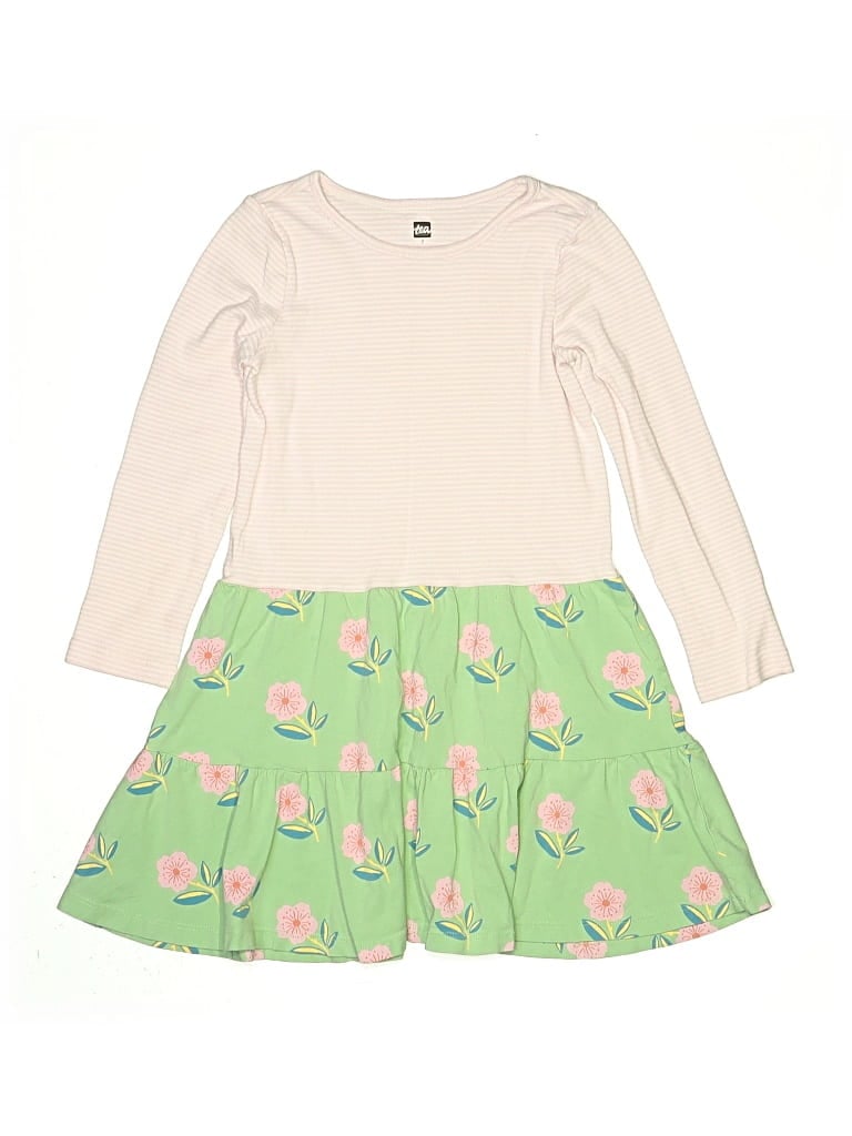 Pre-owned Tea Kids' Dress In White