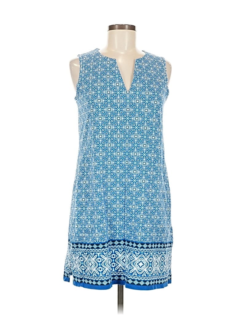 Pre-owned Lands' End Casual Dress In Blue