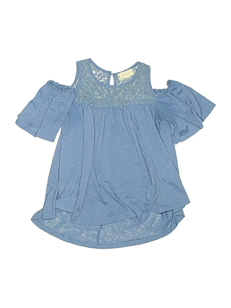 Pre-owned Btween Kids' Short Sleeve Blouse In Blue