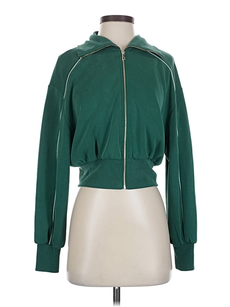 Pre-owned Oysho Zip Up Hoodie In Green