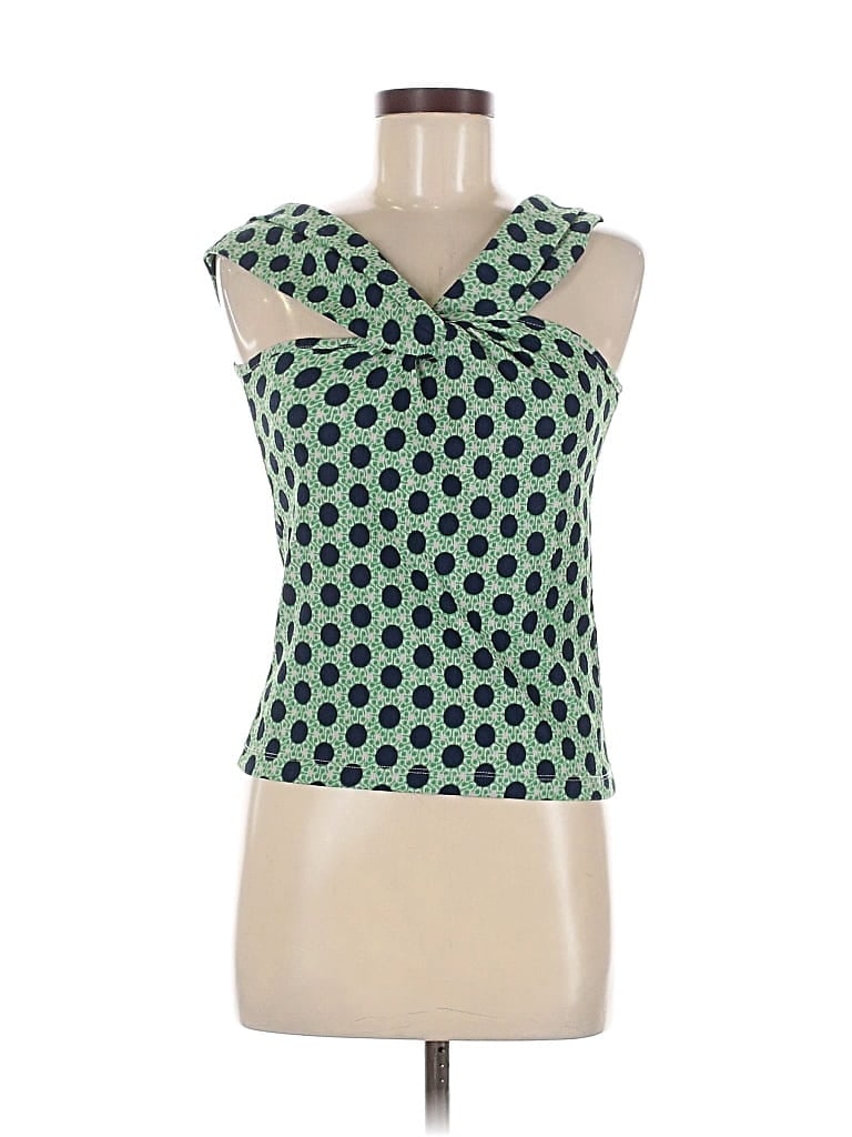 Pre-owned Maeve By Anthropologie Sleeveless Top Green Halter Neckline Tops