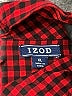 IZOD 100% Rayon Checkered-gingham Red Long Sleeve Button-Down Shirt Size XL - photo 7