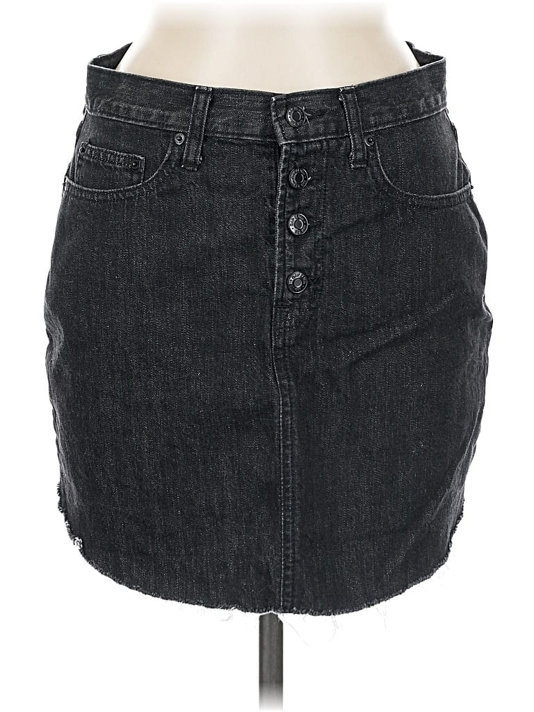 Pre-owned Gap Denim Skirt In Black