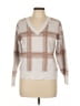 Max Studio Plaid Ivory Pullover Sweater Size L - photo 1