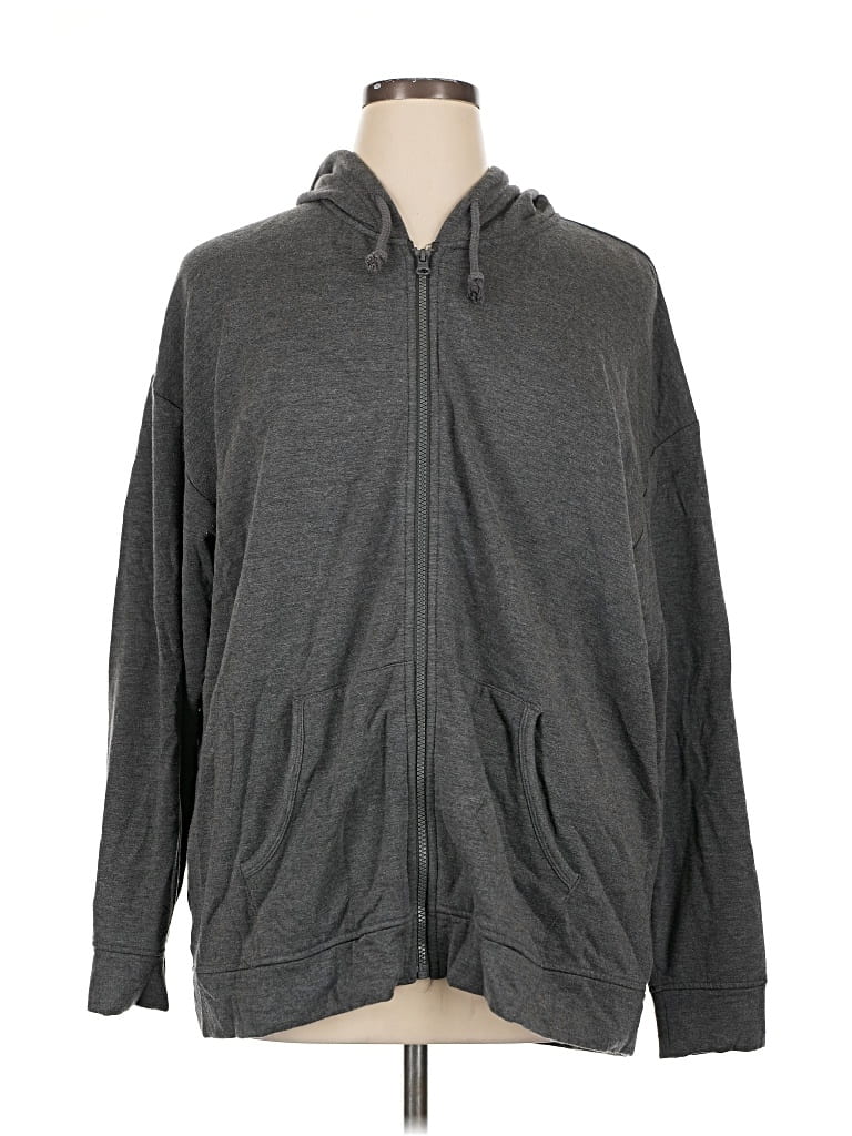 Pre-owned Lou & Grey Zip Up Hoodie In Gray