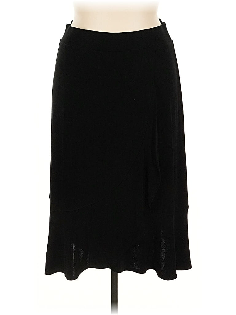 Pre-owned Travelers By Chico's Formal Skirt In Black