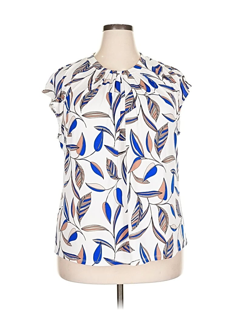 LIZ CLAIBORNE Pre-owned Short Sleeve Blouse In White