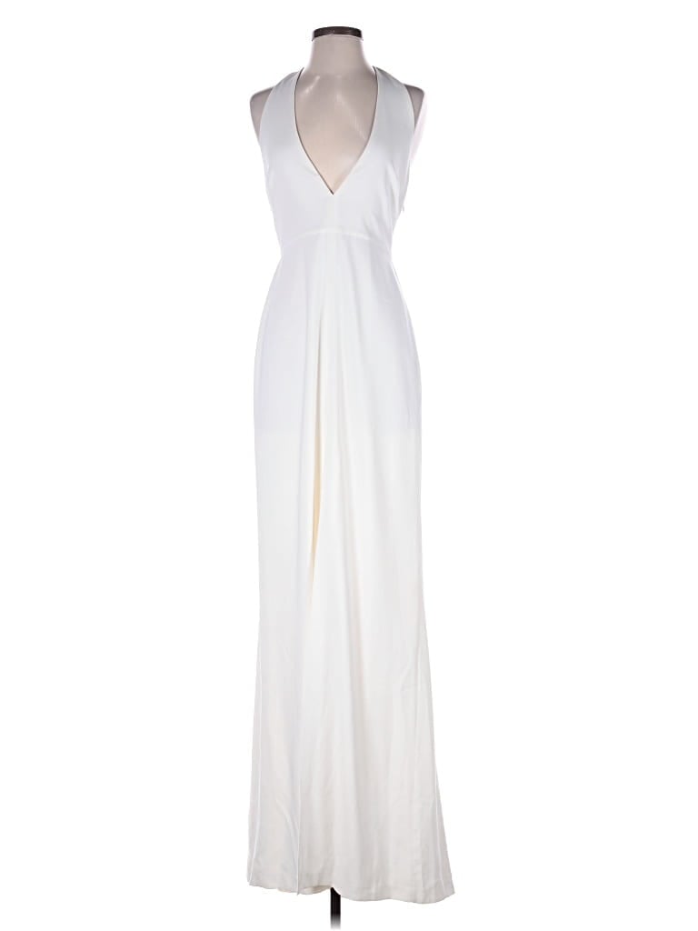 Pre-owned Halston Heritage Cocktail Dress In White
