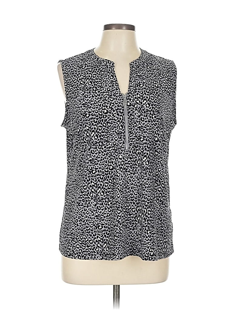 Pre-owned Anne Klein Sleeveless Blouse In Black