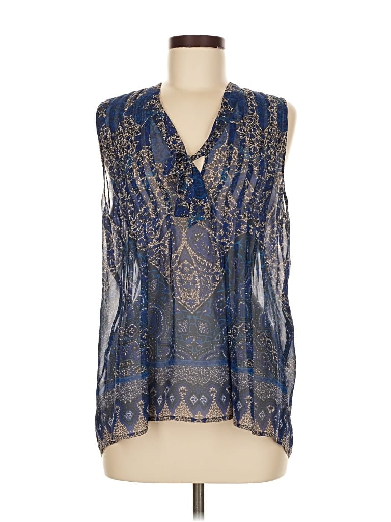 Pre-owned Joie Sleeveless Blouse In Blue