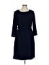 Talbots 100% Polyester Solid Blue Casual Dress Size 10 - photo 1